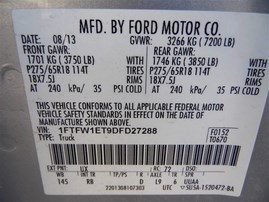 2013 Ford F-150 FX4 Silver Crew Cab 3.5L Turbo AT 4WD #F23464